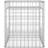 vidaXL Gabionkorgar 2 st stolpformade 50x50x60 järn - Silver