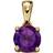 Elements February Birthstone Pendant - Gold/Amethyst