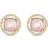 Jon Richard Radiance Halo Earrings - Gold/Pink/Transparent