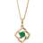 Elements Cut Out Flower Pendant Necklace - Gold/Emerald