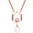 Gemondo Modern Pearl & Topaz Hexagon Drop Necklace in Rose Plated