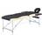 vidaXL Foldbart massagebord 2 zoner aluminium sort og beige