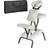 tectake (white) Massage chair made of artificial leather