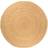 vidaXL gulvtæppe 240 flettet jute rundt Beige 200cm