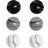 D-Line Kabelclips 6-pack Svart/Grå/Vit