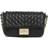 Karl Lagerfeld Paris Women's Mini Agyness Quilted Leather Crossbody Bag Black Gold Black Gold one-size