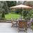 GlamHaus GlamHaus Garden Parasol Umbrella Sand Colour With Protective Cover