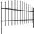 vidaXL Garden Fence with Spear Top Steel