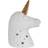 Premier Housewares Kids Unicorn Night Light White Ceramic Gold Coloured Horn Night Light