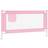 vidaXL Sängskena barn rosa 150x25 tyg - Rosa