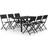 vidaXL 3102924 Patio Dining Set, 1 Table incl. 6 Chairs