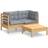 vidaXL 3096015 Loungeset, 1 Bord inkl. 2 Stolar & 2 Soffor