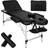 tectake Massage table 3 zone with carry back and bolsters black