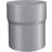 Lindab Silver Pipe Connector 75mm Silver Metallic