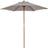 OutSunny 2.5m Wood Garden Parasol Shade Patio Umbrella Canopy