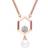 Gemondo Modern Pearl & Topaz Hexagon Drop Necklace in Rose Plated