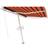 vidaXL Freestanding Manual Retractable Awning 300x250 Orange/Brown Orange 250x250cm