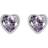 Radley Heart Stud Earrings - Silver/Purple