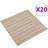 vidaXL Teppefliser gulv 20 stk 5 m² 50x50 cm stripet beige