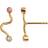 Stine A Big Wave Earrings - Gold/Pastel/Blue