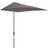OutSunny 2.3m Garden Balcony Half Round Umbrella Metal Parasol Umbrella