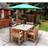 GlamHaus GlamHaus Garden Parasol Umbrella 2.7M Green With Protective Cover