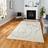 Think Rugs Nomadic A175 Contemporary Boho Cream Grey, White, Blue