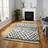 Think Rugs Scandi Berber G274 Shaggy Blue, White, Black