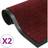 vidaXL 2x Dust Control Mats Red cm