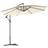 OutSunny 3m Garden Parasol Shade Banana Umbrella Cantilever Cream