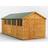 power Sheds 18x8 Apex Double Doors Garden Shed (Building Area )