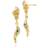 Sistie Kaia Earrings Onyx and Topas