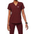 FIGS Catarina One-Pocket Scrub Top - Burgundy