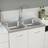 vidaXL diskhoar silver 800x500x155 rostfritt stål - Silver