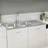 vidaXL diskhoar silver 1200x500x155 rostfritt stål - Silver
