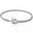 Pandora Moments Two Tone Logo T Bar Snake Chain Bracelet - Silver/Rose Gold