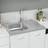 vidaXL 800x600x155 rostfritt stå - Silver