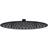 vidaXL shower head in stainless steel 30 cm round black Svart