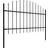 vidaXL Garden Fence with Spear Top 1-1.25x3.4