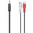 Hama 00205185 RCA Audio/phono Adapter [1x Jack plug - 2x RCA connector
