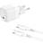Gear Laddare 220V 1xUSB-C PD/PPS 25W, Kabel USB-C-USB-C 1m