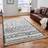 Think Rugs 120x170cm Modern Boho 5402 Moroccan White, Black
