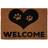 Premier Housewares Paw Heart Doormat Natural