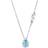 Michael Kors Pear Shaped Halo Necklace - Silver/Blue/Transparent