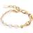 Coeur de Lion Chunky Chain Navette Multiwear Bracelete - Gold/Pearls