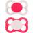Barnets Favorit 2 pak sutter (silikone) 0-6mdr, Pink/Hvid