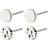 Pilgrim Leaf 2-in-1 Earrings Set - Silver