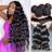 Aelinsi Hair Extension Natural Black 4-pack