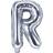 PartyDeco Letter Balloons R 40cm Silver