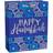 Amscan Happy Hanukkah Gift Bag, Blue/Silver, 12/Pack (170543) Blue